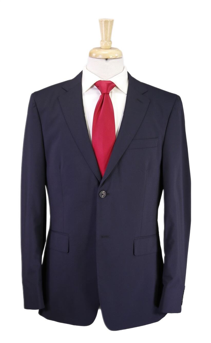 Jack Spade Solid Navy Blue Wool Stretch 2-Btn Suit 40R